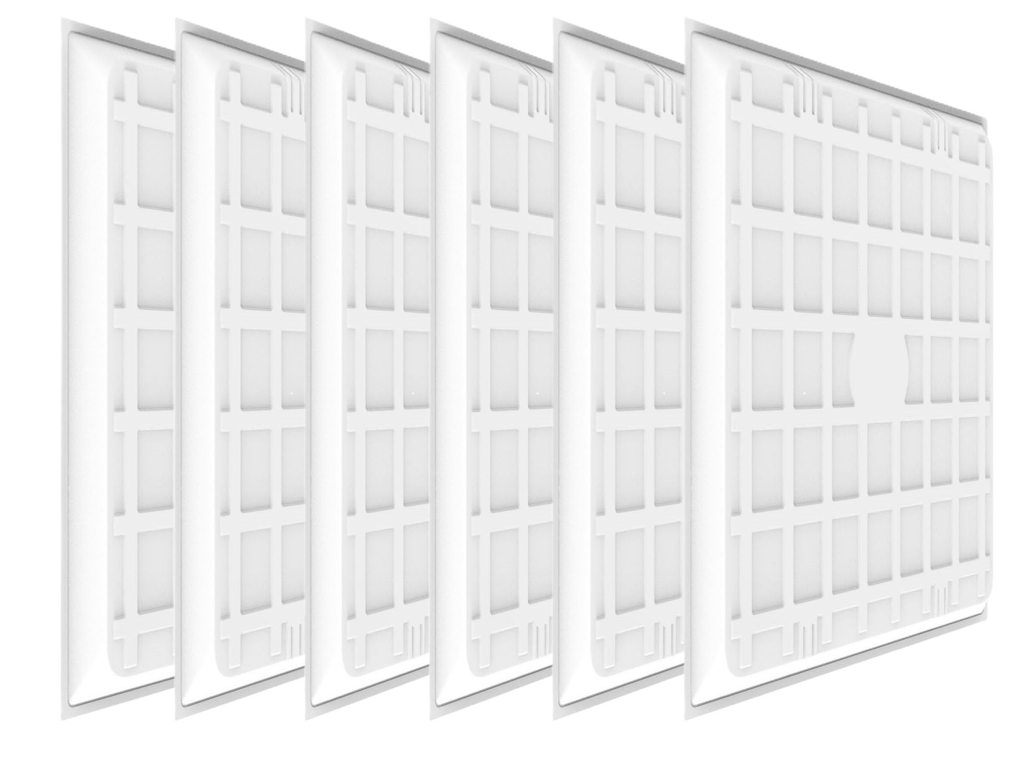 6er-Pack LED Panel BackLit Kaltweiß 62x62cm 40W Deckenleuchte 4000 Lumen inkl. Trafo - Bild 1