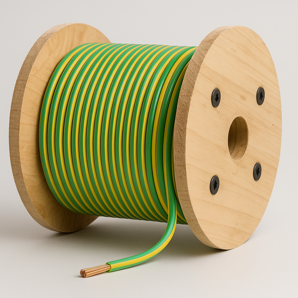 Erdungskabel H07V-K 16 mm² Grün/Gelb – 500 m Trommel - Bild 1